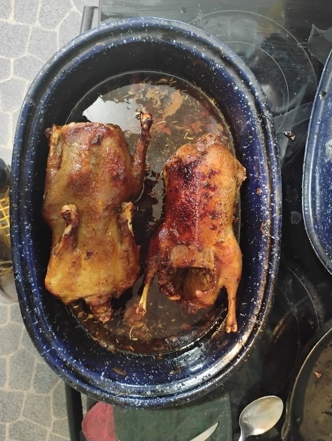 maple glazed cayuga duck meat